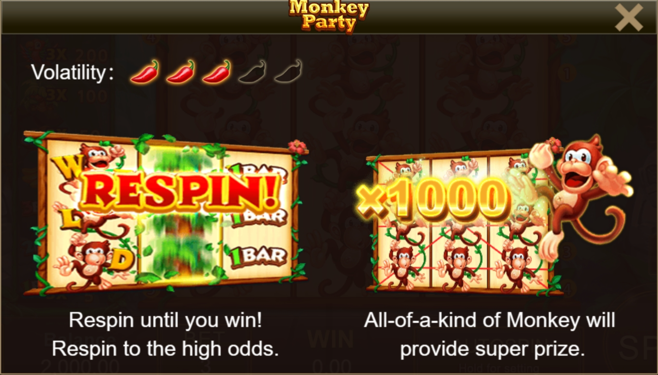 Monkey Party Jili Slot เล่นผ่านเว็บ