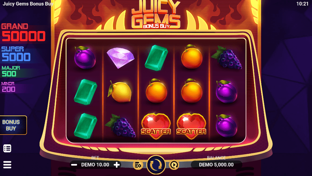 Juicy Gems Bonus Buy Evoplay Gaming โจ๊กเกอร์123