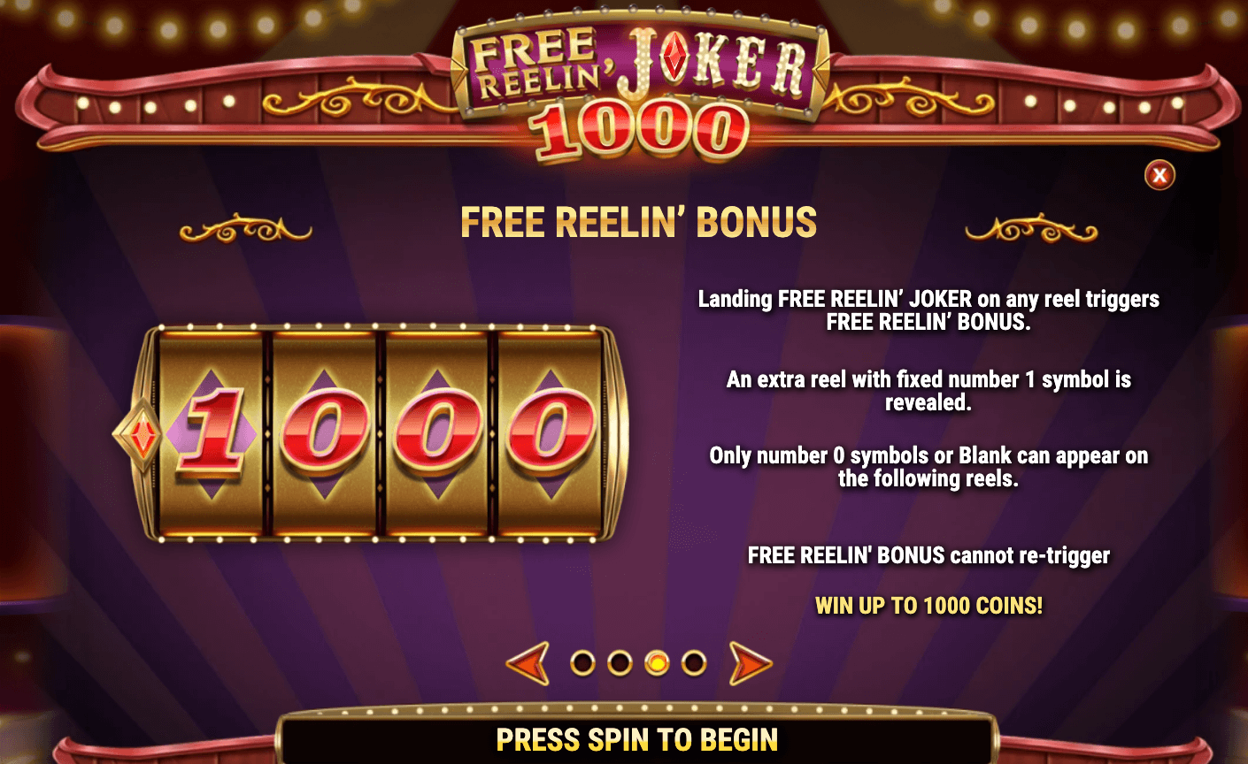 FREE REELIN' JOKER 1000 Play'n Go www Joker388