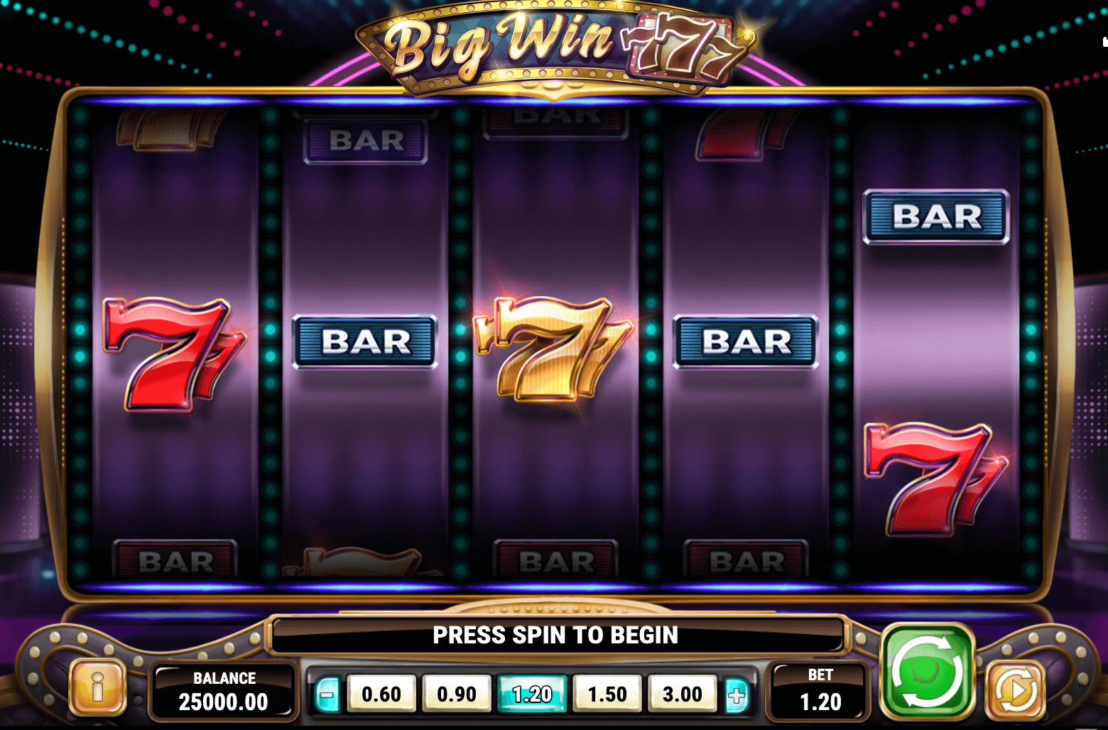 BIG WIN 777 Play'n Go Joker slot