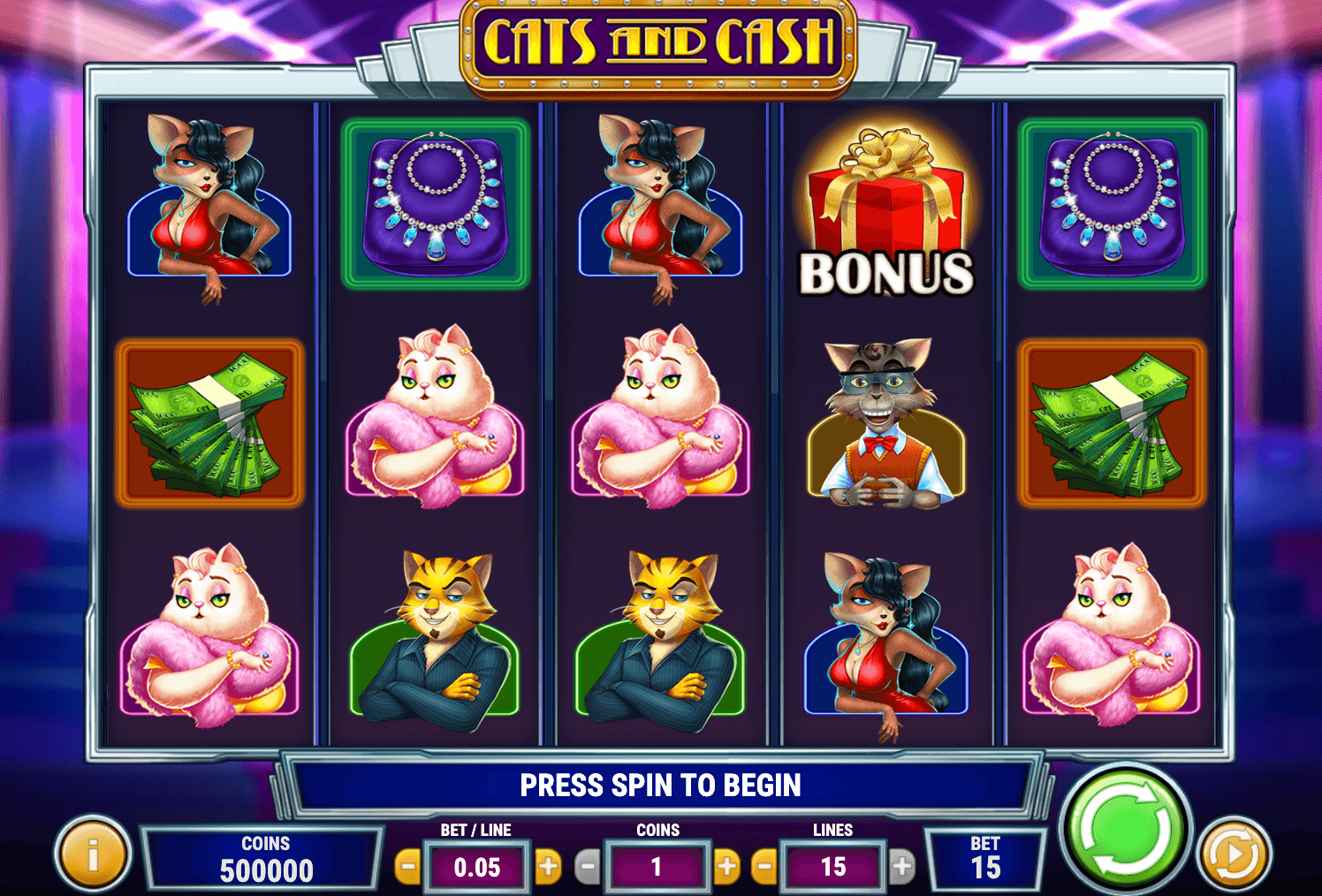 CATS AND CASH Play'n Go Joker123 เว็บตรง ใหม่ล่าสุด