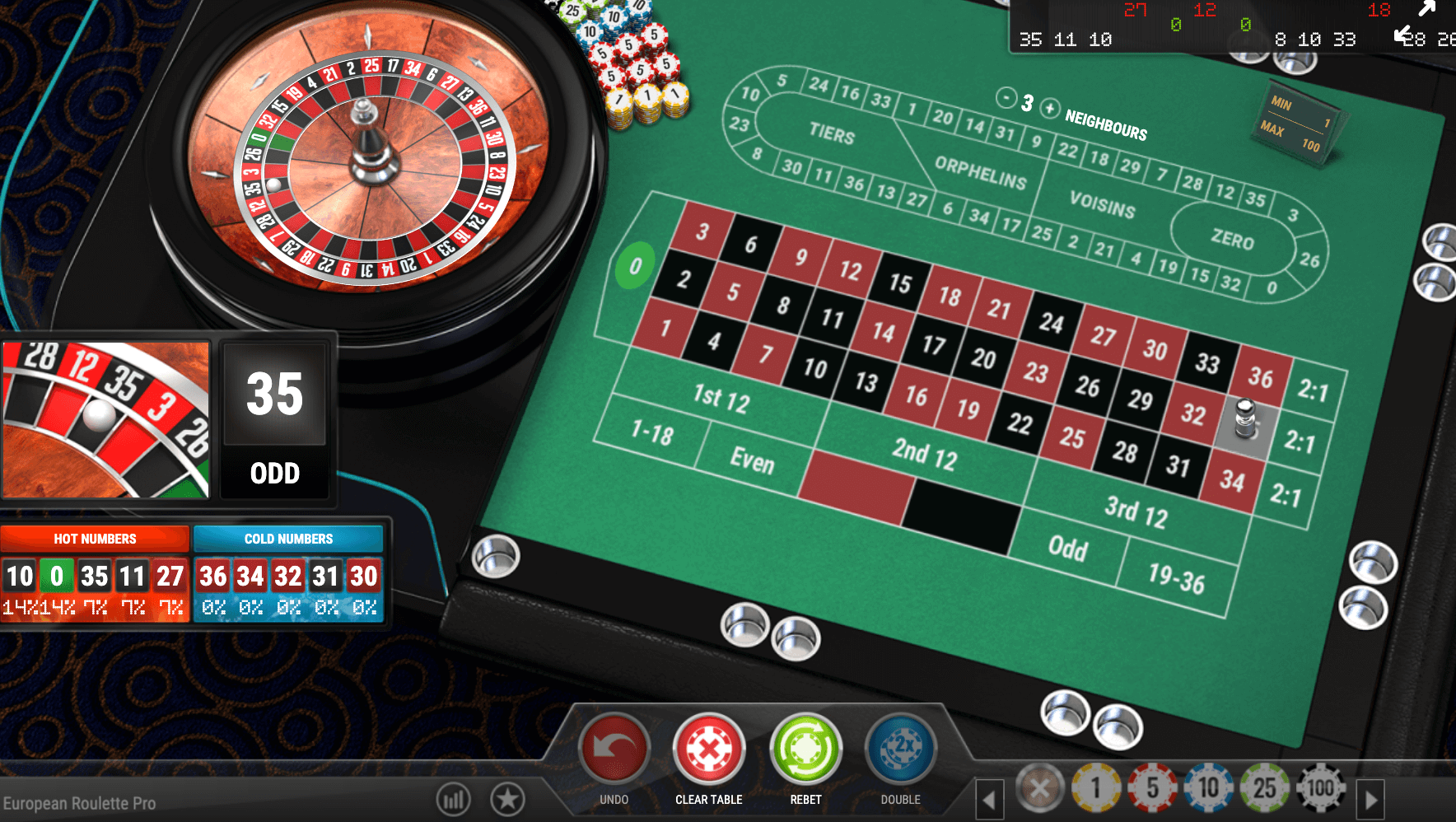 EUROPEAN ROULETTE PRO Play'n Go 123Joker game