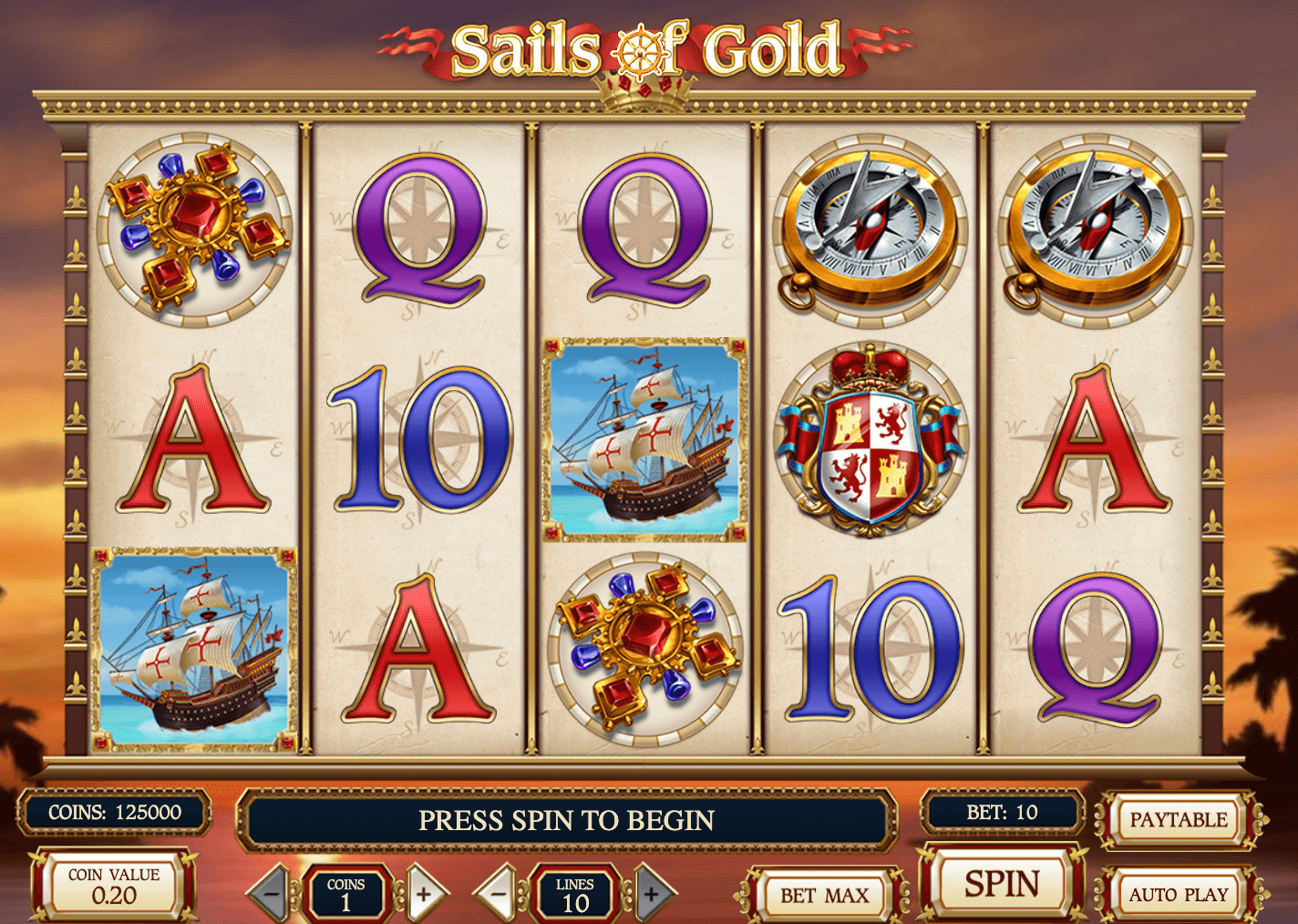 SAILS OF GOLD Play'n Go Jokerapp678 c net