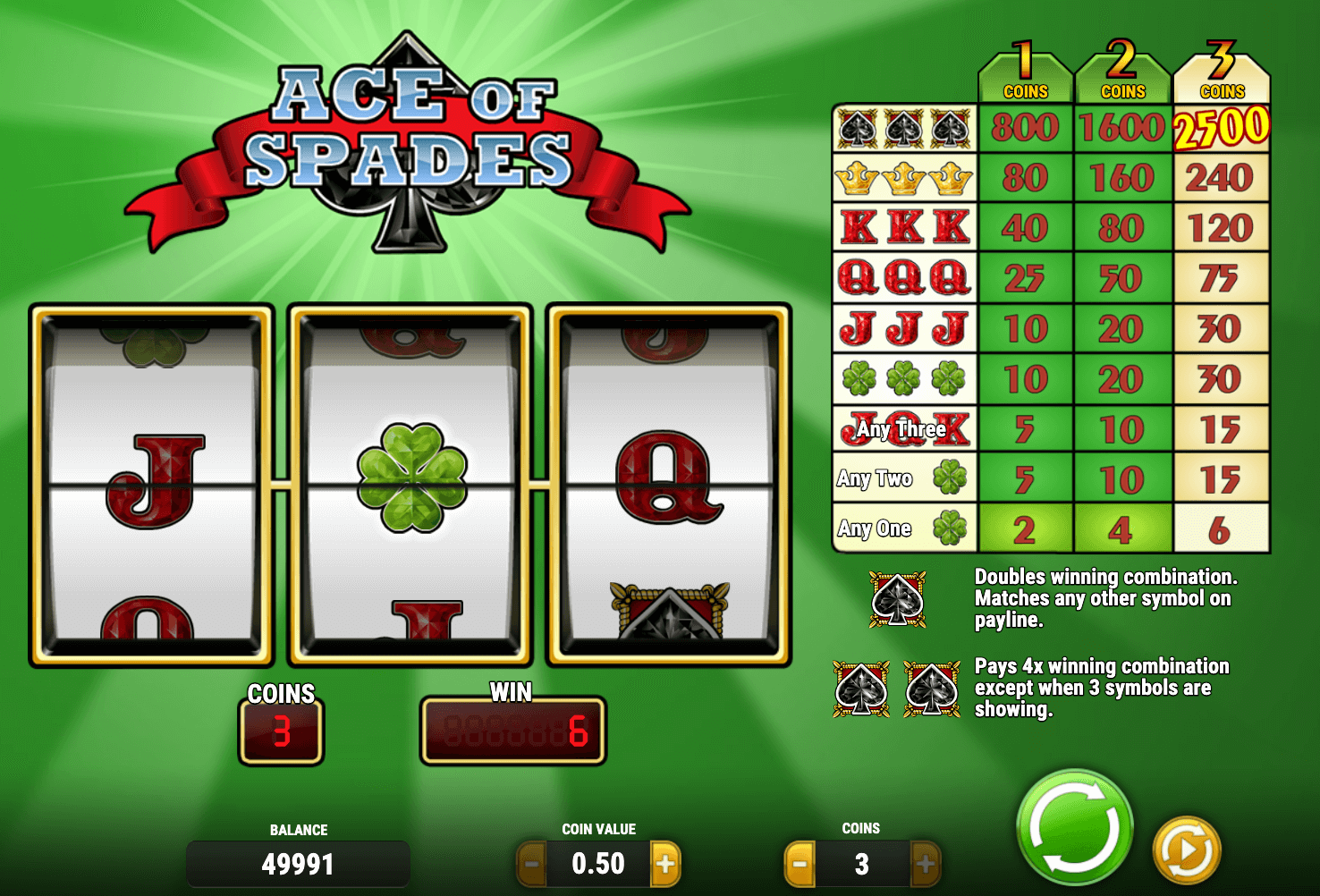 ACE OF SPADES Play'n Go Joker1234