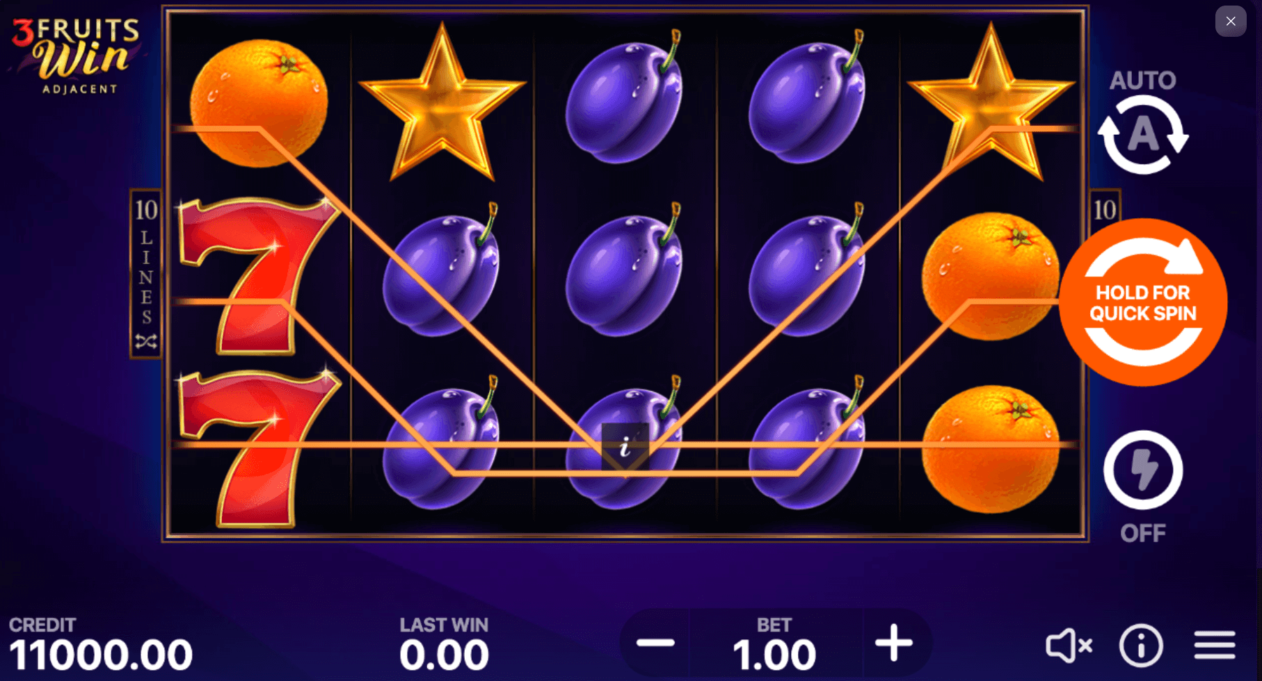 3 Fruits Win 10 Lines Funta Gaming Joker family
