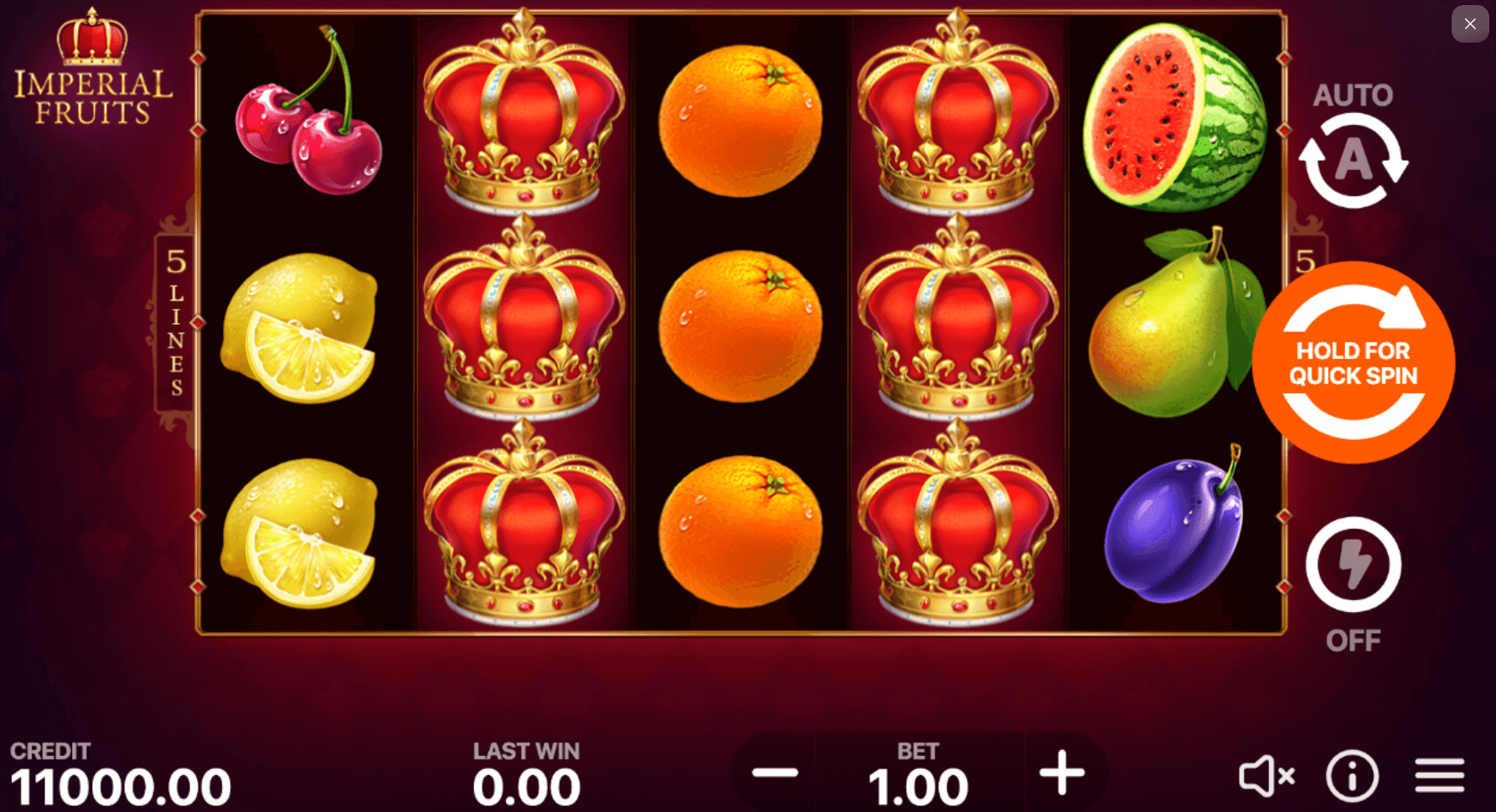 Imperial Fruits 5 Lines Funta Gaming wwwJoker123c net