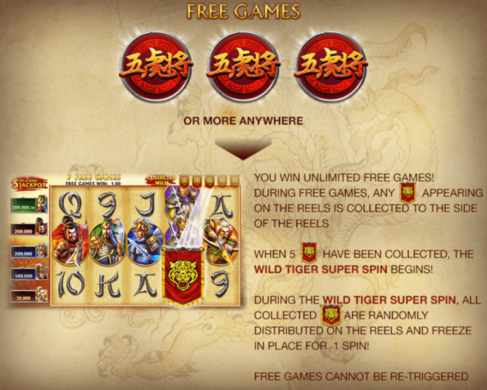 Five Tiger Generals Playtech Joker123 เว็บตรง ใหม่ล่าสุด