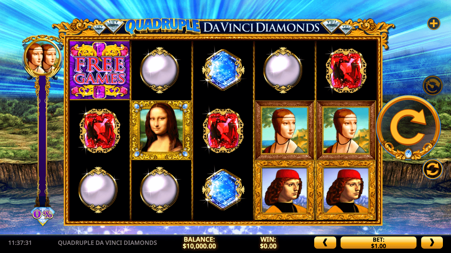 Quadruple Da Vinci Diamonds High 5 Games Joker game 123
