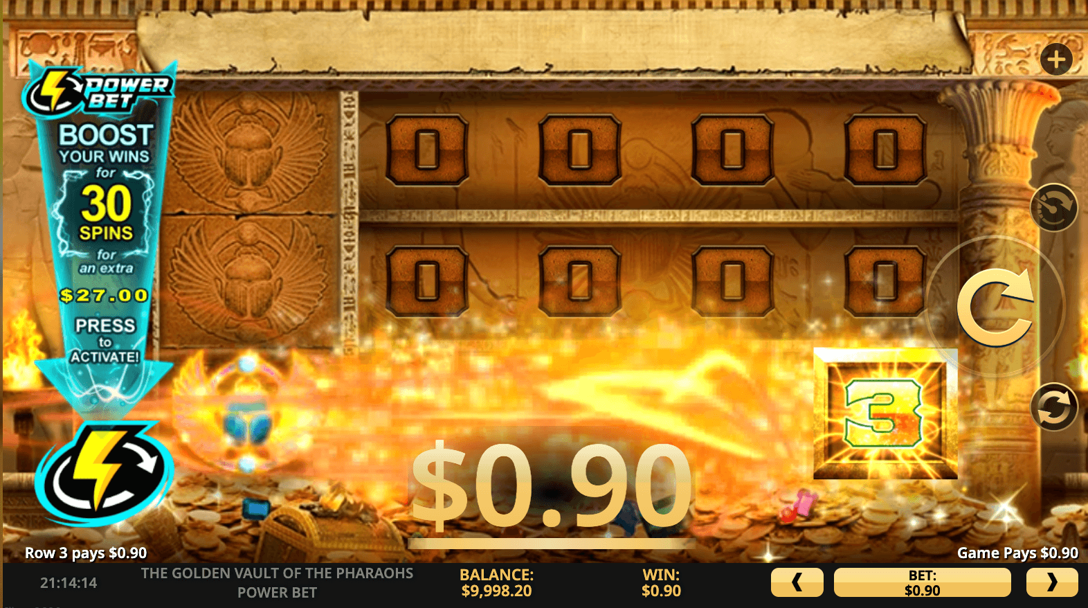 The Golden Vault of the Pharaohs Power Bet High 5 Games Joker family
