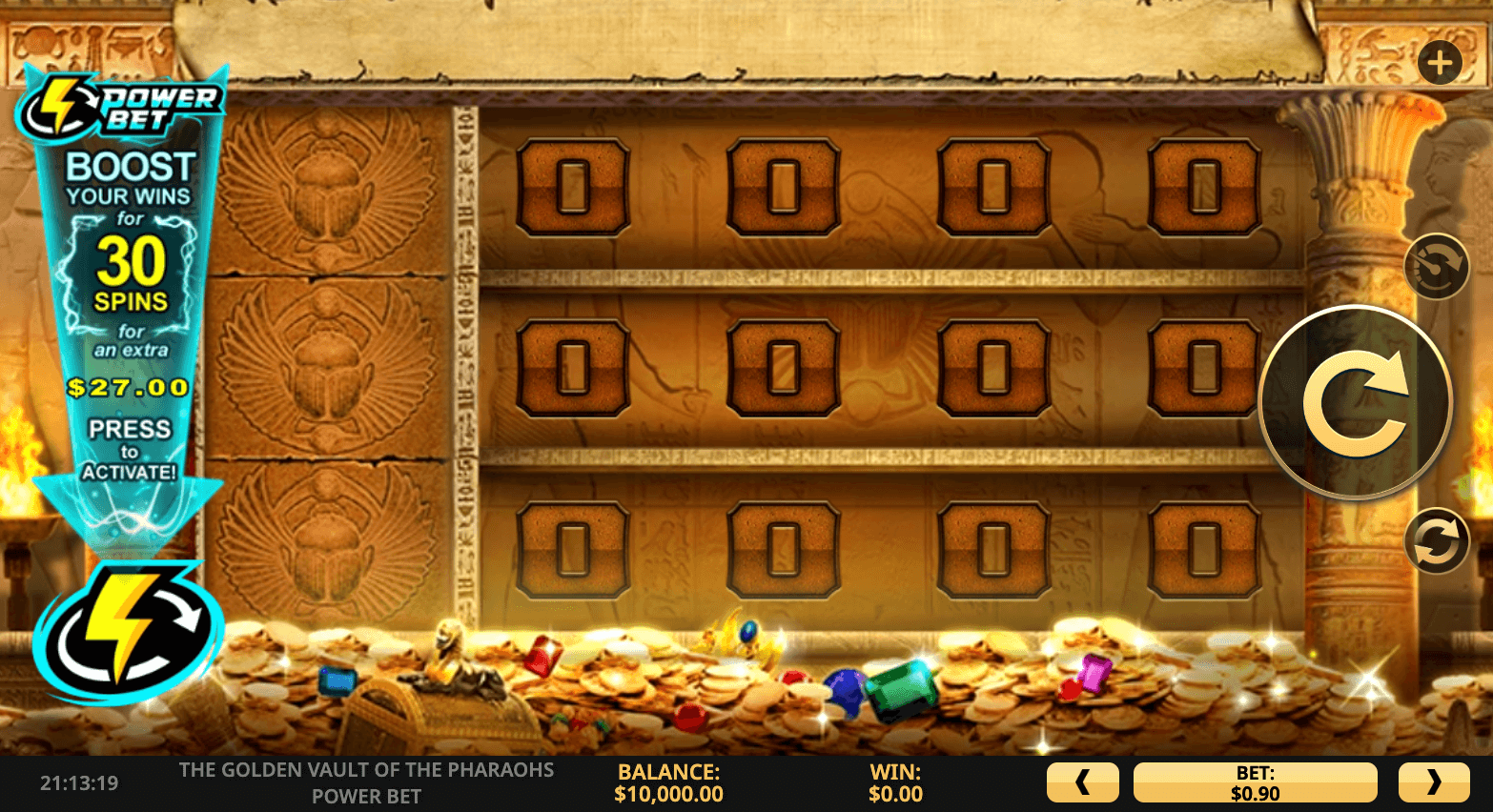 The Golden Vault of the Pharaohs Power Bet High 5 Games Joker game 123