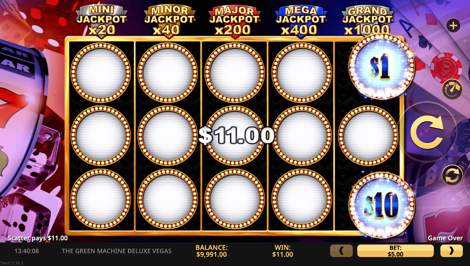 The Green Machine Deluxe Vegas High 5 Games Joker family