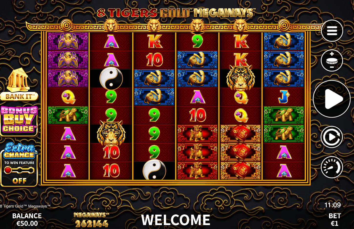 8 Tigers Gold Megaways Skywind Group Joker1234th