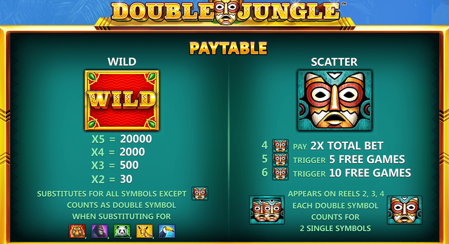 Double Jungle​​ ​​Skywind Group Joker slot