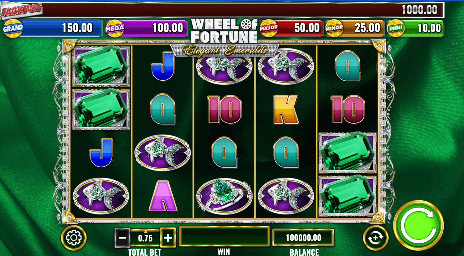Wheel of Fortune Elegant Emeralds IGT Slots www Joker388