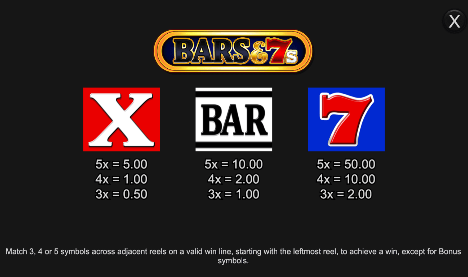 Bars and 7s Inspired Slot game Joker388