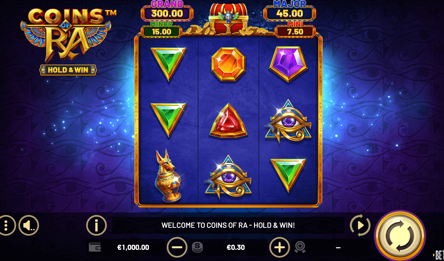 Coins of Ra – HOLD & WIN Betsoft Joker1234th