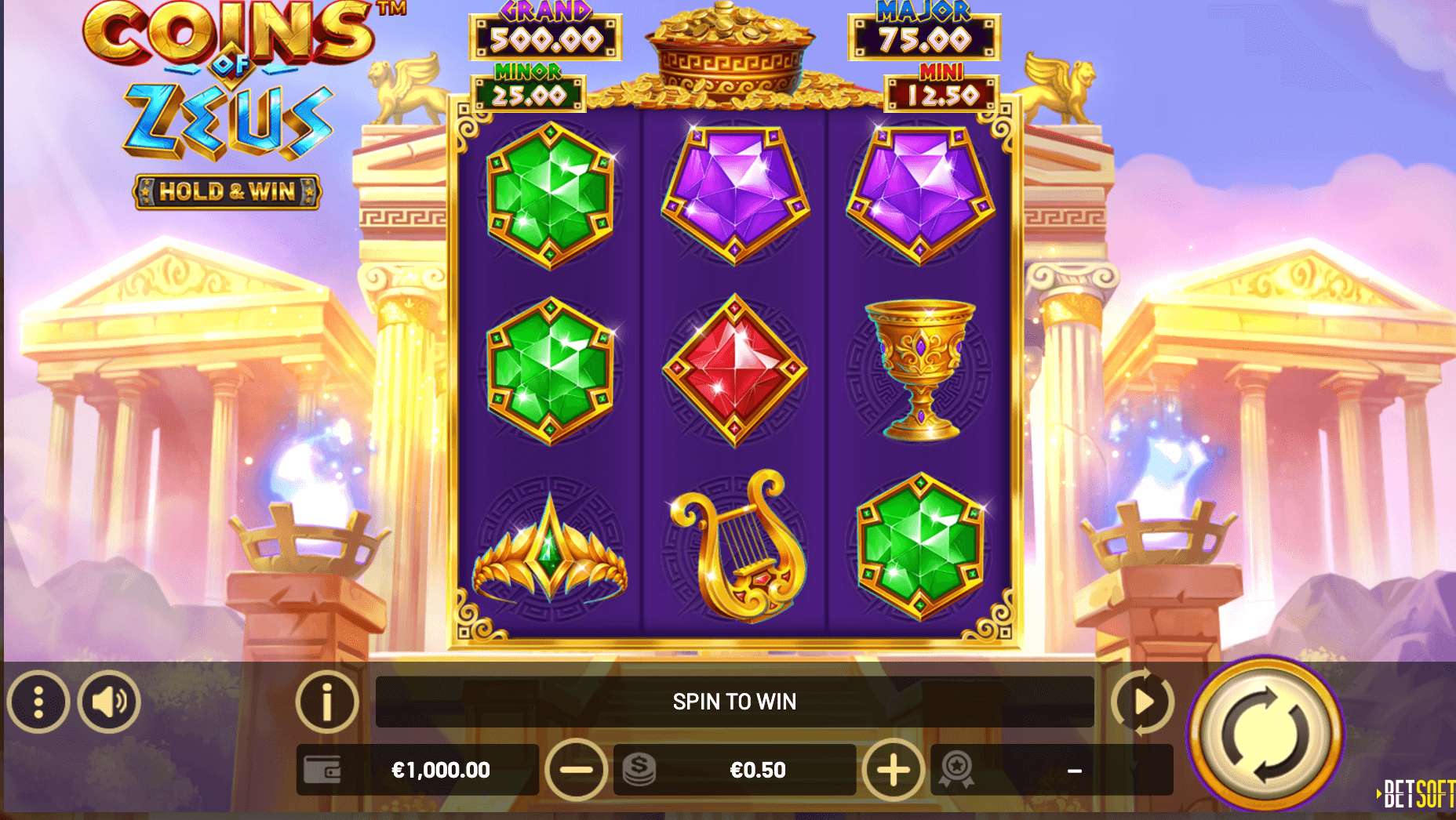 Coins of Zeus – HOLD & WIN Betsoft game Joker388