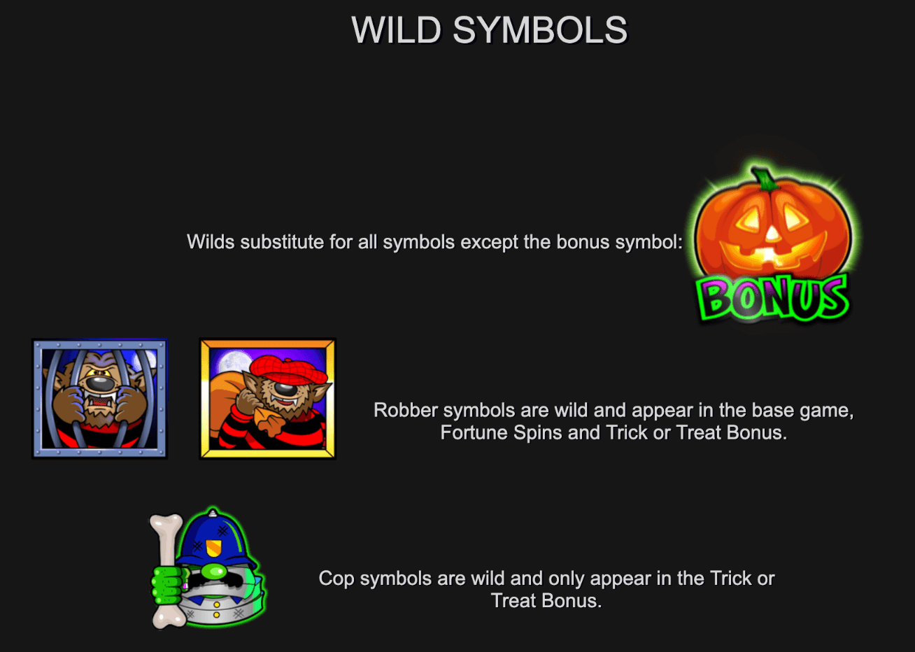 Cops 'n' Robbers Big Money Trick or Treat Inspired Slot Joker mobile