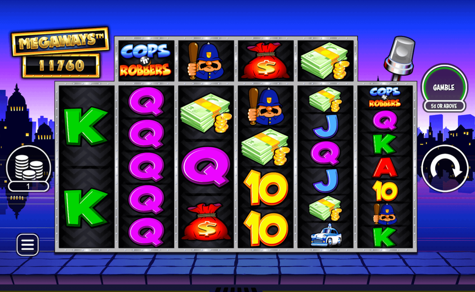 Cops 'n' Robbers Megaways Inspired Slot Joker game 123