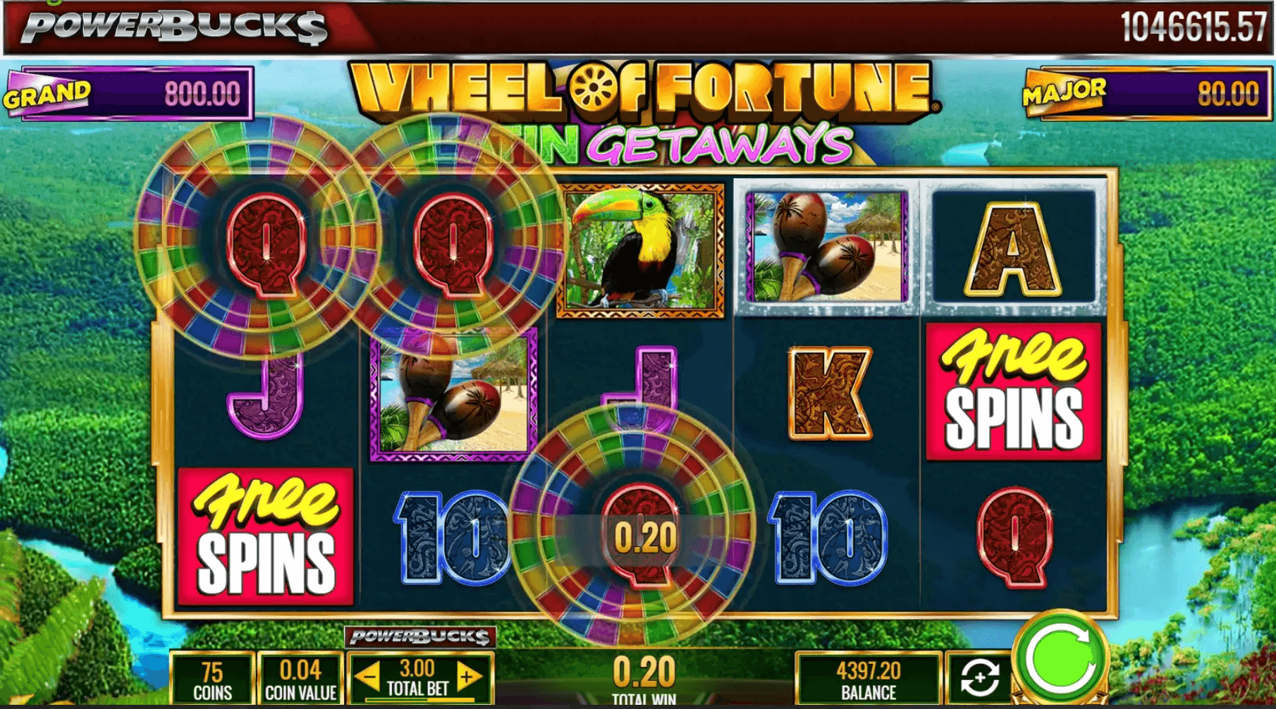 PowerBucks Wheel of Fortune Latin Getaways IGT Slots www Joker388