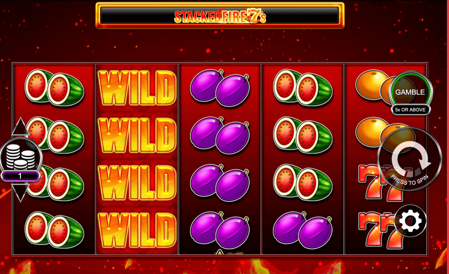 Stacked Fire 7s Inspired Slot wwwJoker