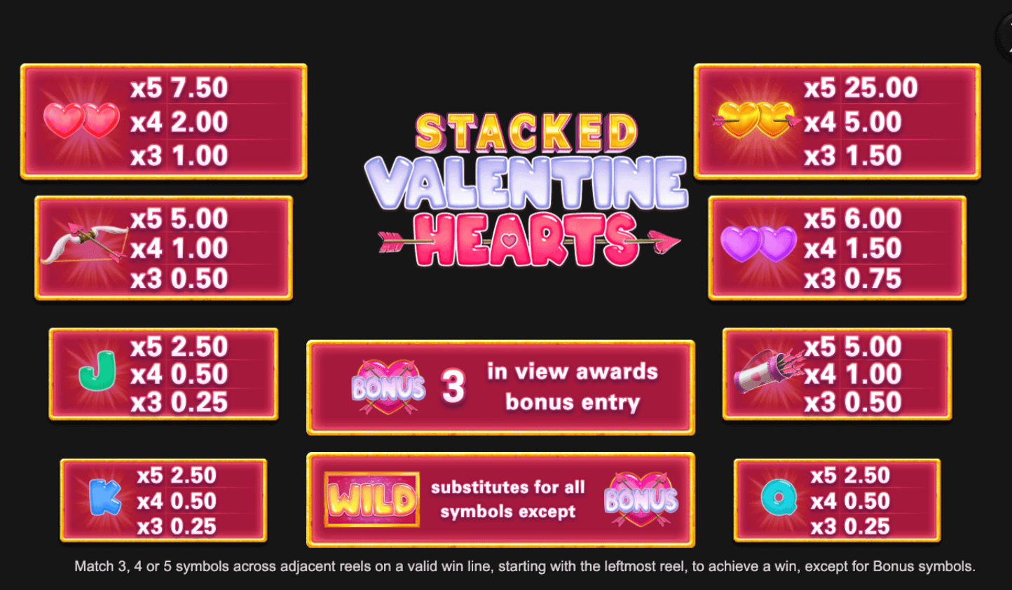 Stacked Valentine Hearts Inspired Slot JOKER
