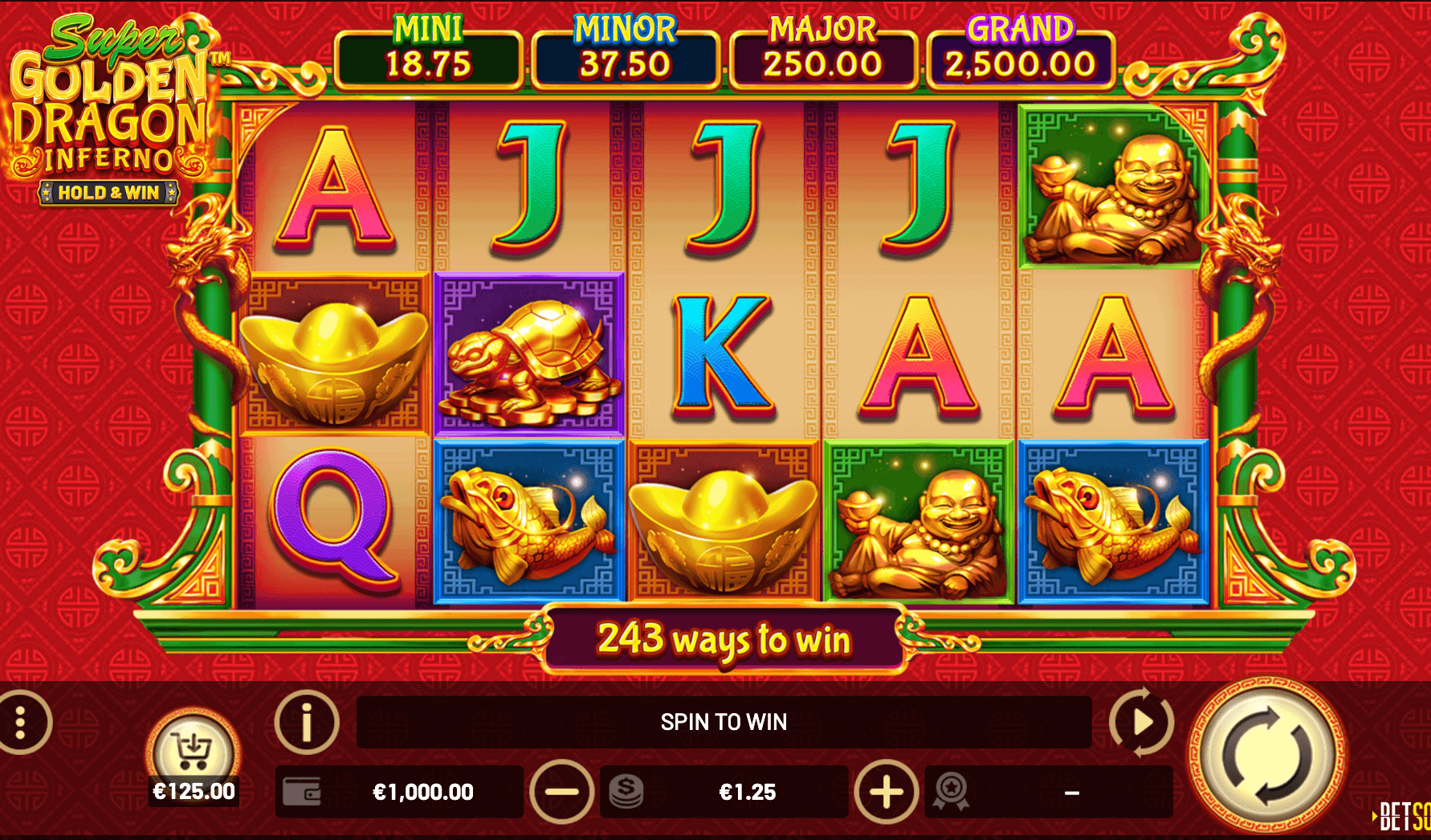 Super Golden Dragon Inferno Betsoft Joker game 123