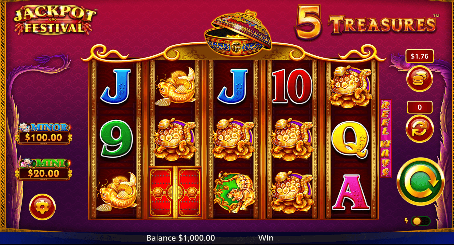 5 Treasures Jackpot Festival Light & Wonder Joker123plus