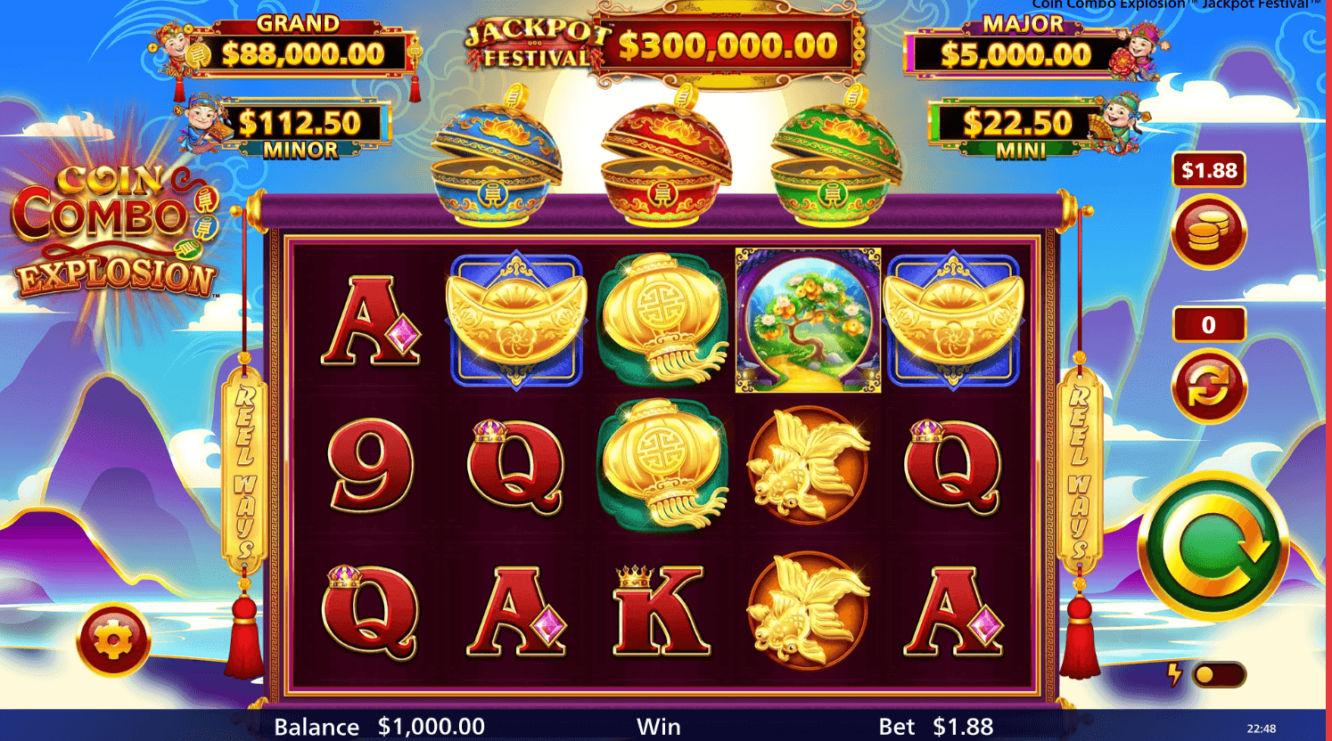 Coin Combo Explosion Jackpot Festival Light & Wonder www Joker388