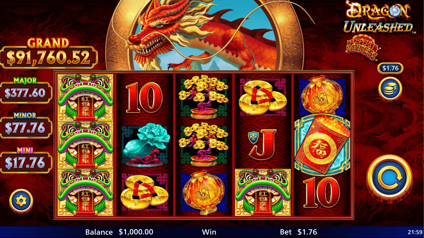 Dragon Unleashed - Prosperity Packets Light & Wonder game Joker388