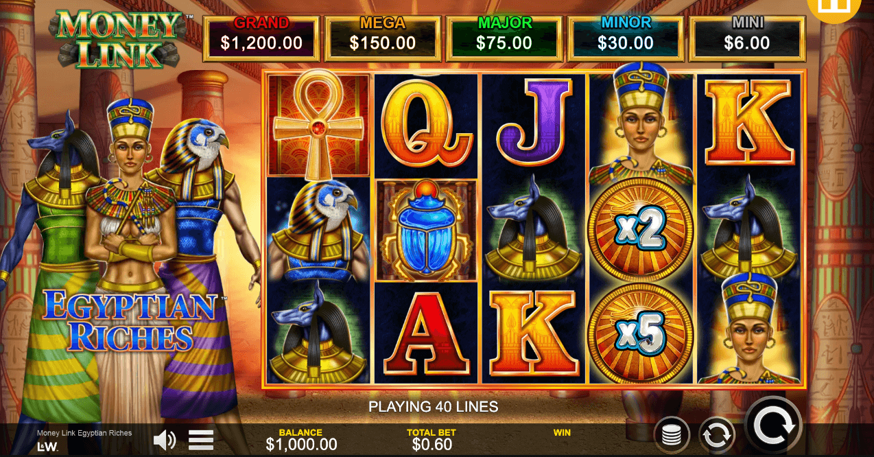 Monkey Link Egyptian Riches Light & Wonde 123Joker game