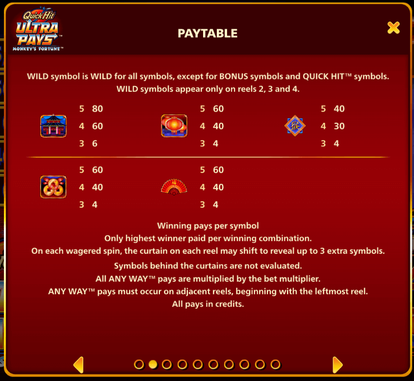 Quick Hit Ultra Pays Monkey's Fortune Light & Wonder Joker123 slot