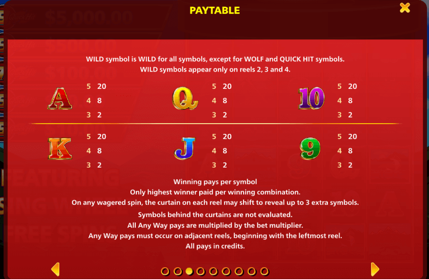 Quick Hit Ultra Pays Wolf Mountain Light & Wonder Jokerapp678 c net