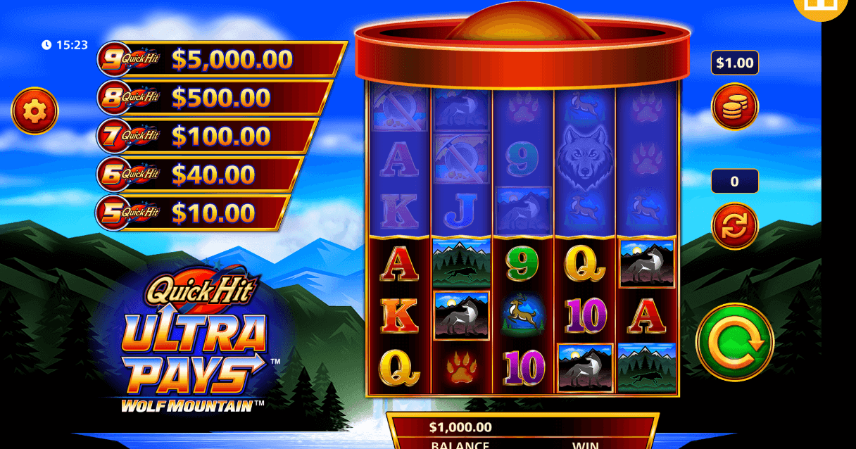 Quick Hit Ultra Pays Wolf Mountain Light & Wonder wwwJoker