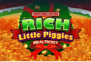Rich Little Piggies Meal Ticket Christmas Edition Light & Wonder Joker family
