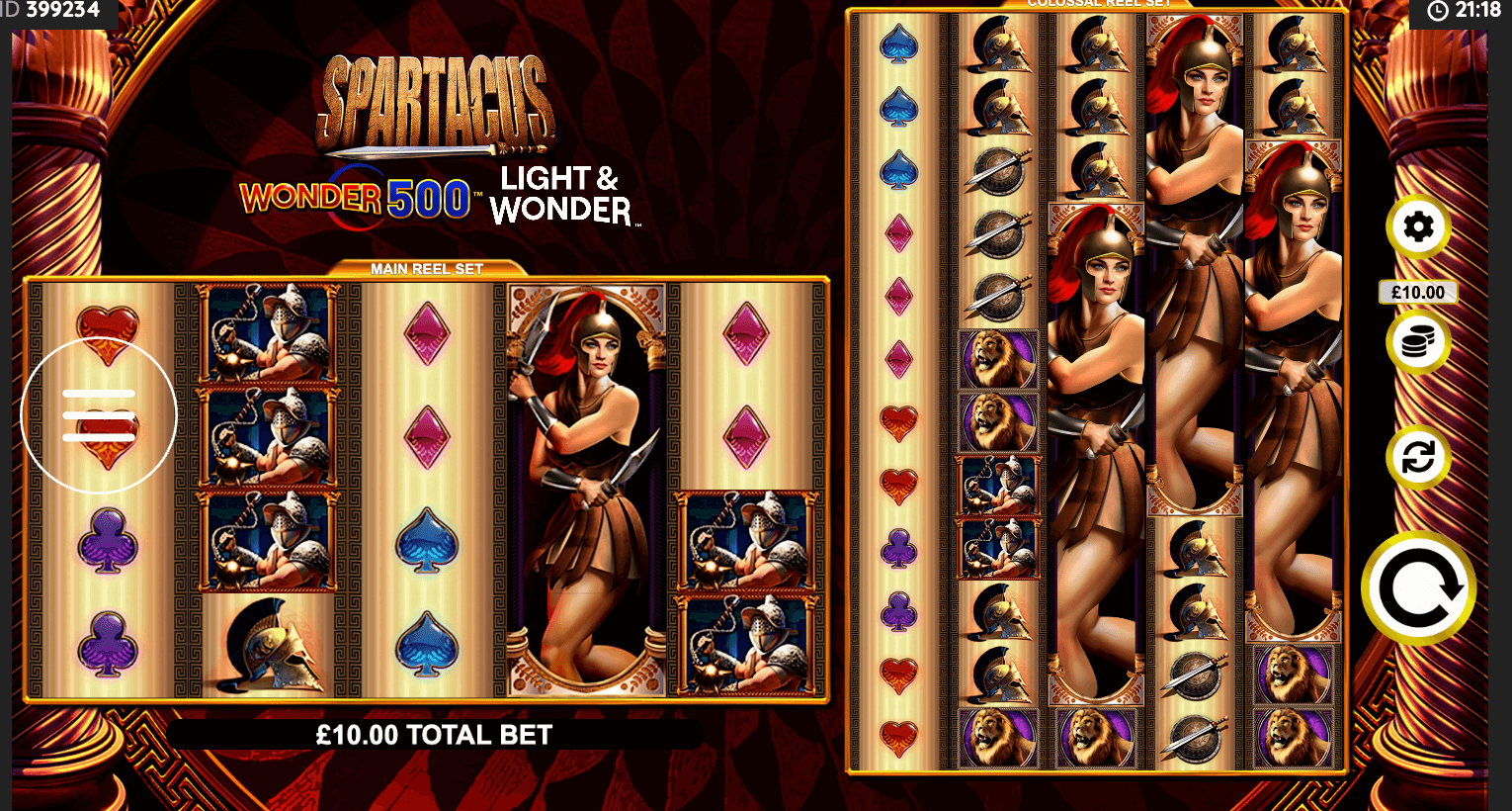 Spartacus Wonder 500 Light & Wonder game Joker388