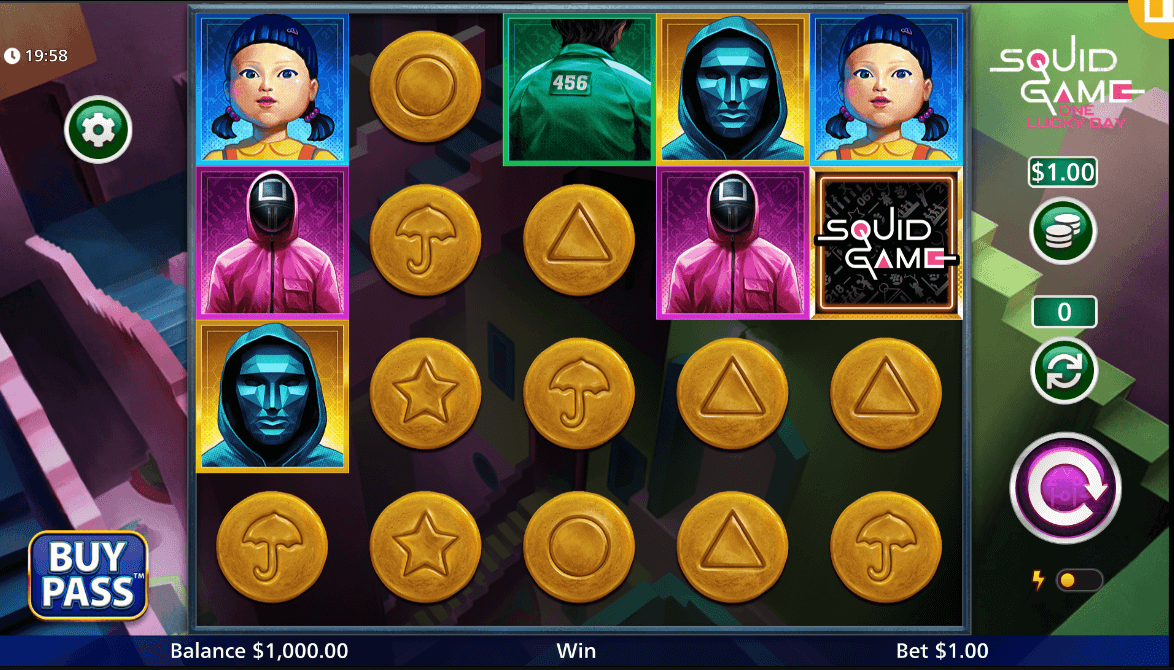 Squid Game One Lucky Day Light & Wonder Joker family