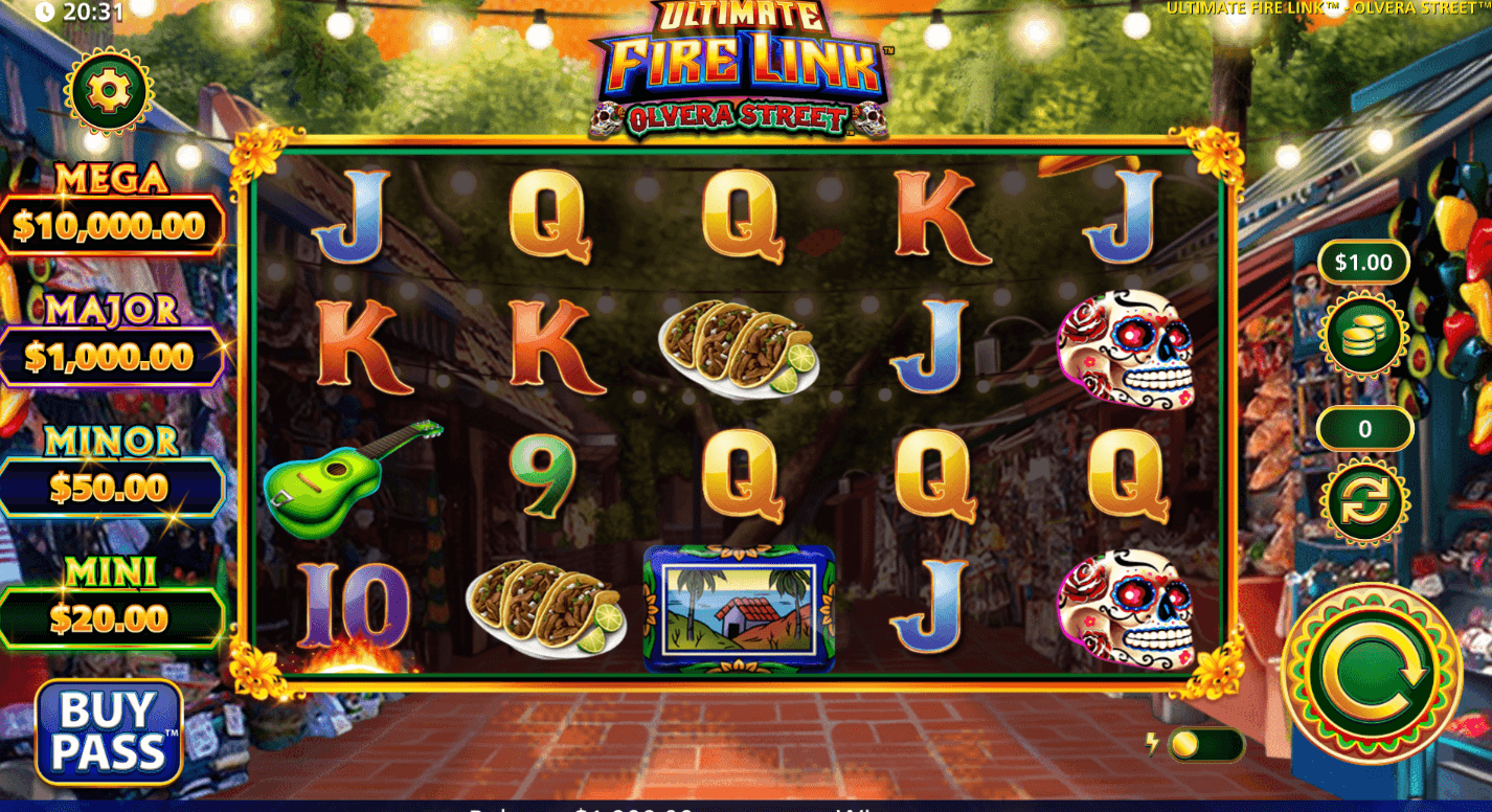 Ultimate Fire Link Olvera Street Light & Wonder Joker slot