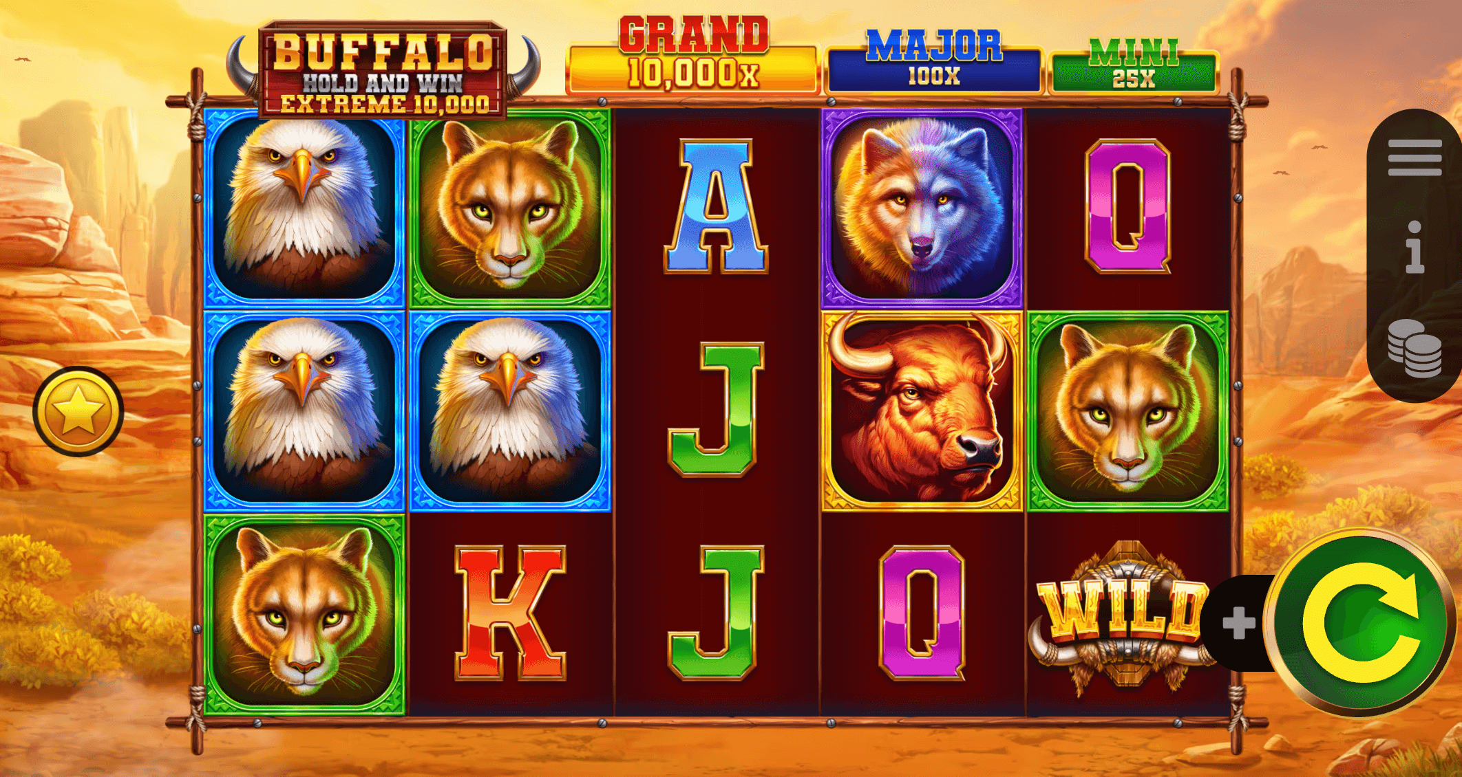 Buffalo Hold And Win Extreme 10000 Booming Games Joker slot