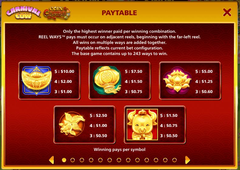 Carnival Cow Coin Combo Light & Wonder 123Joker game