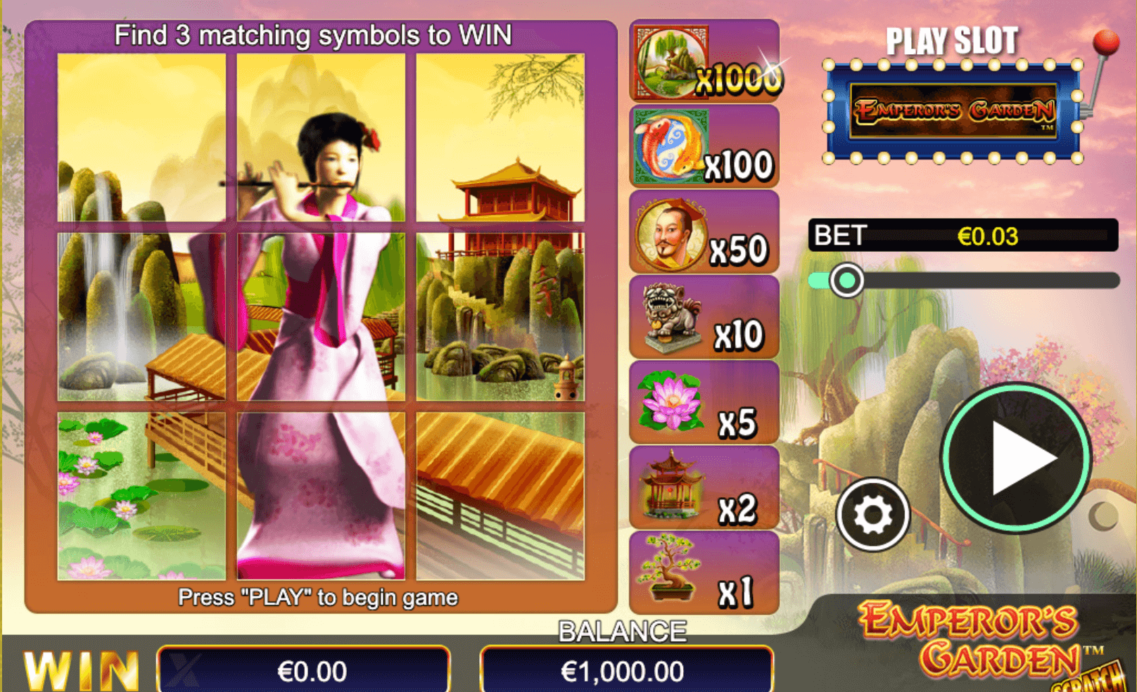 Emperors Garden Light & Wonder Joker game 123
