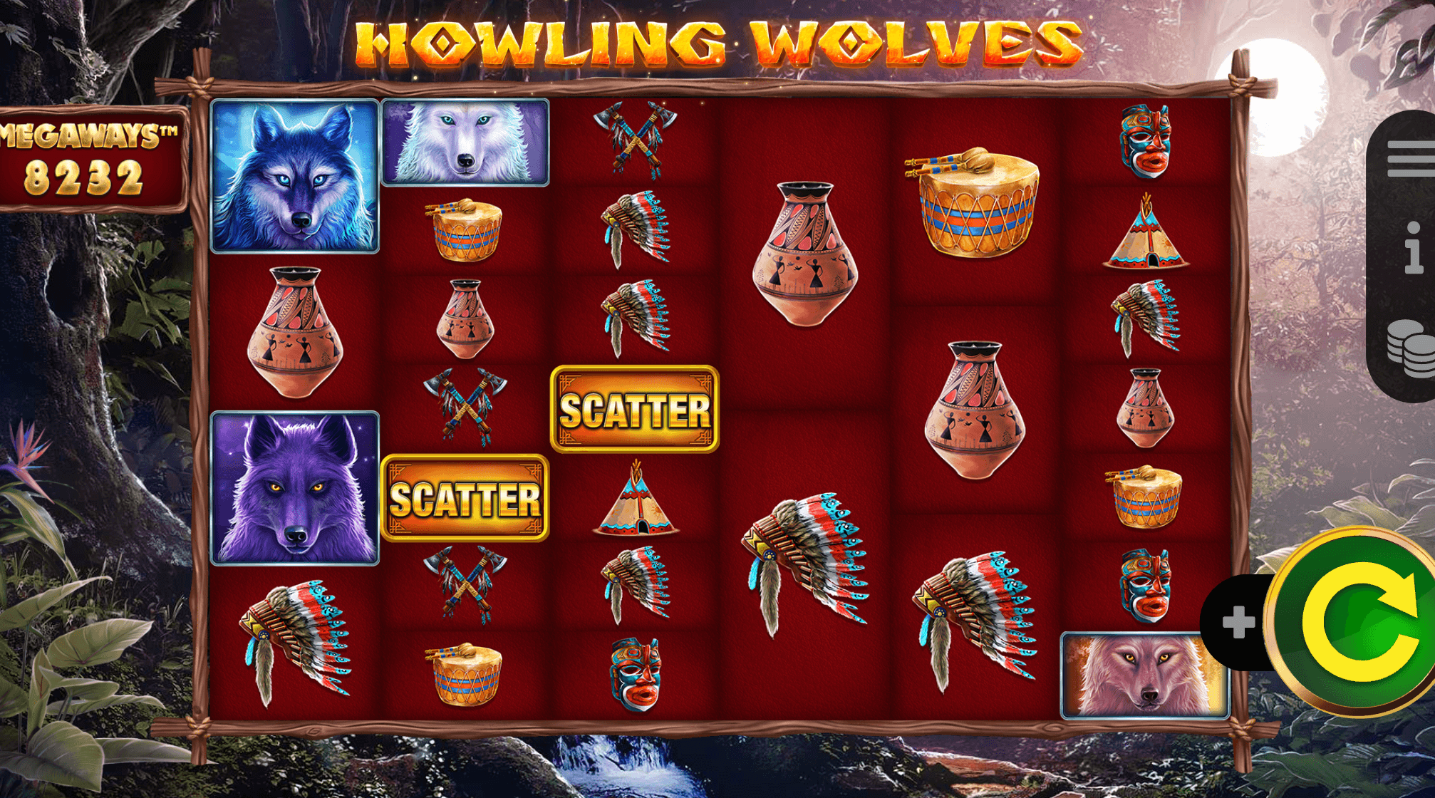 Howling Wolvers Megaways Booming Games 123Joker game
