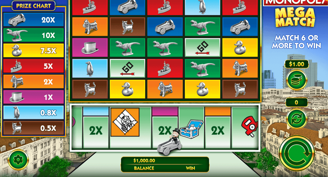 Monopoly Mega Match Light & Wonder game Joker388