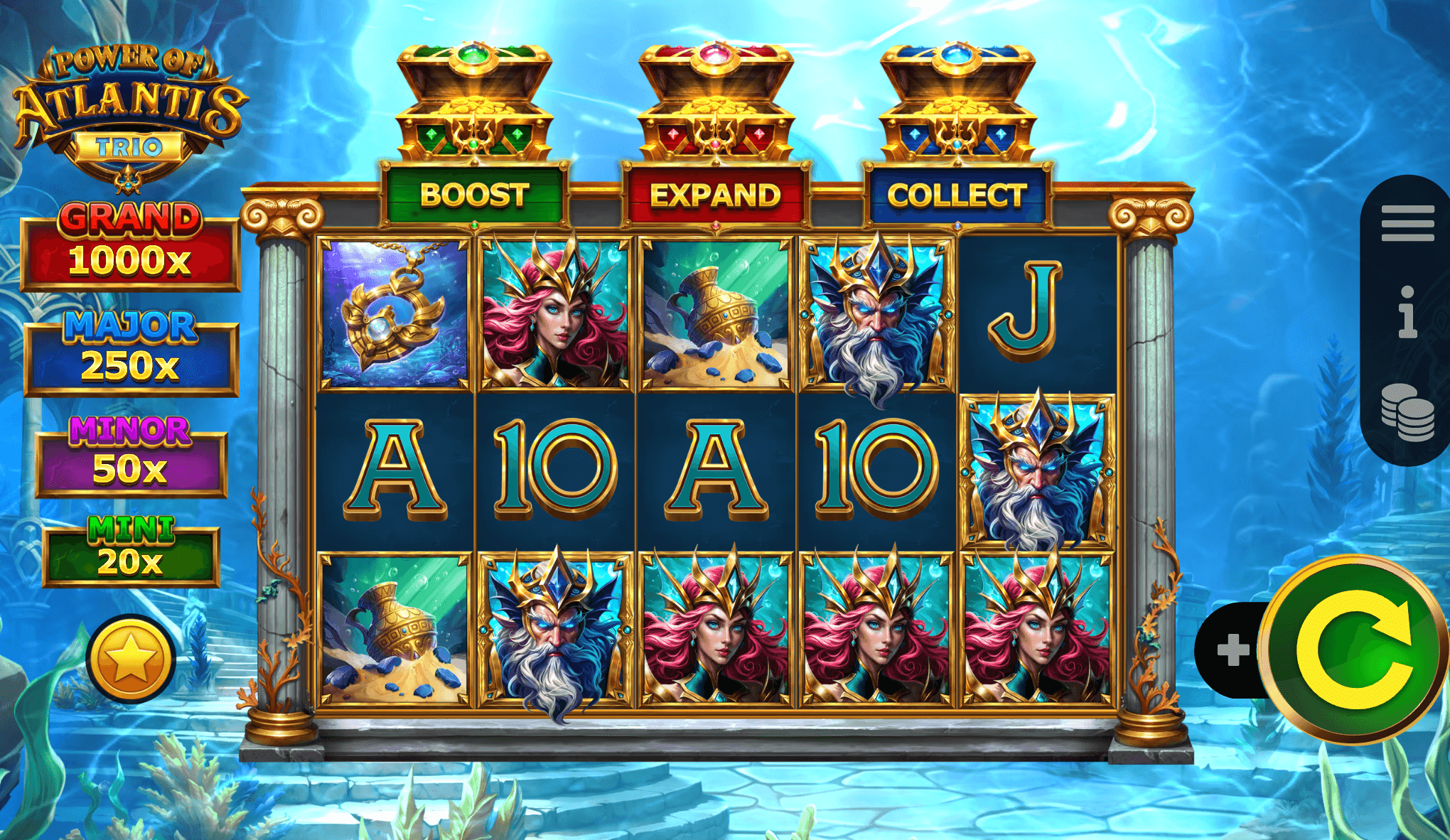 Power Of Atlantis Trio Booming Games Joker123 net