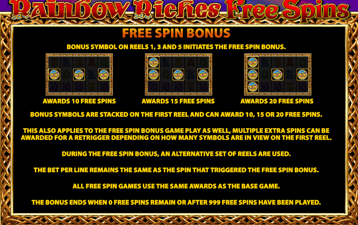 Rainbow Riches Free Spins Light & Wonder Joker game 123