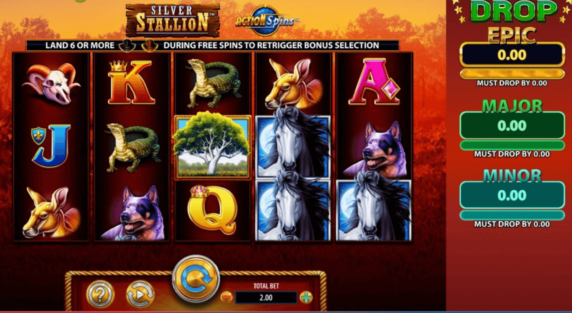 Silver Stallion Action Spins Light & Wonder 123Joker game