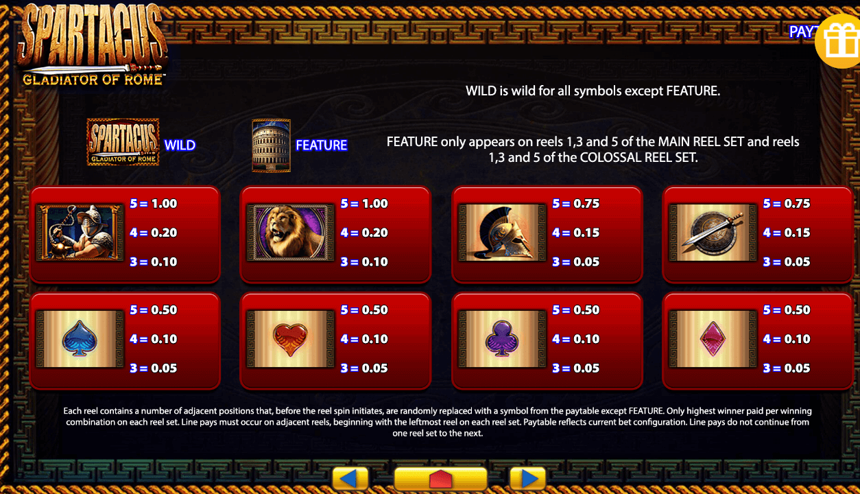 Spartacus Gladiator of Rome Light & Wonder Joker slot