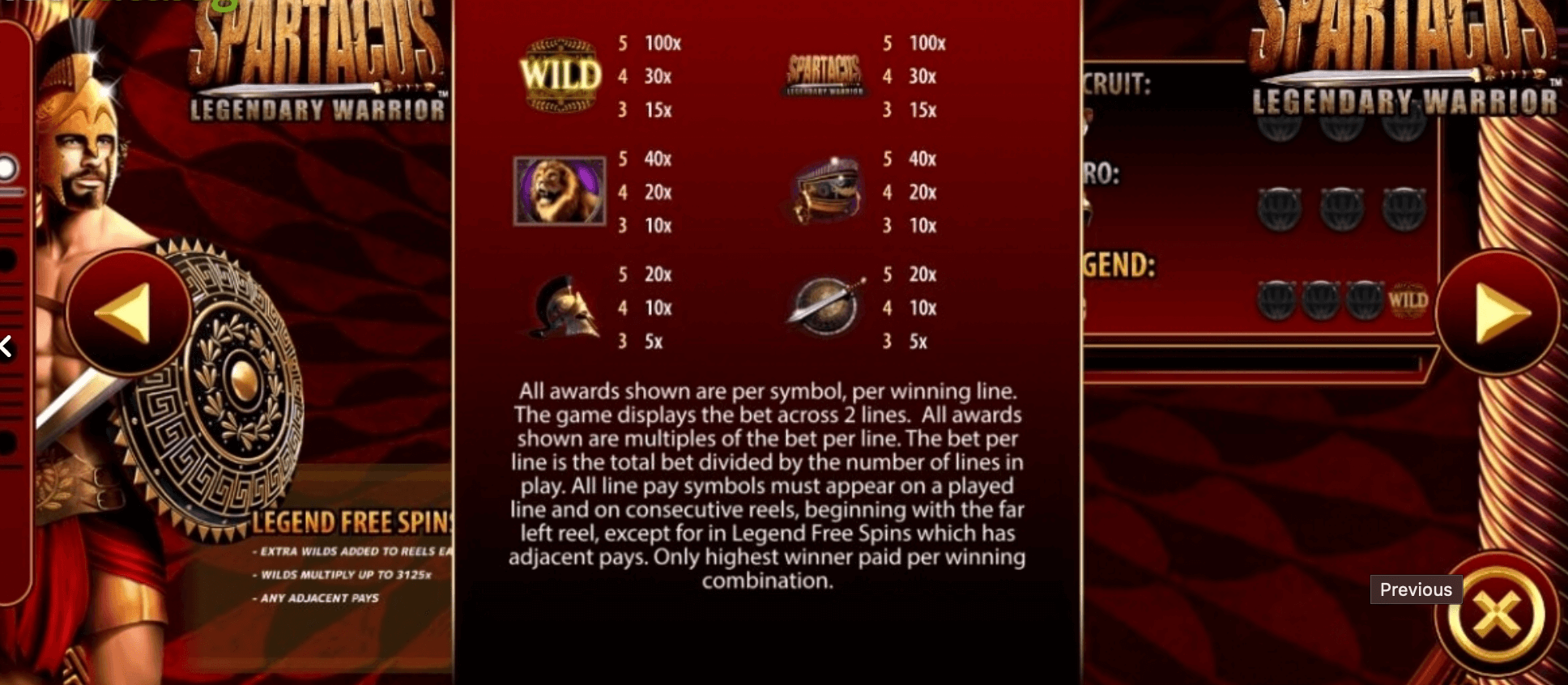 Spartacus Legendary Warrior Light & Wonder Joker mobile