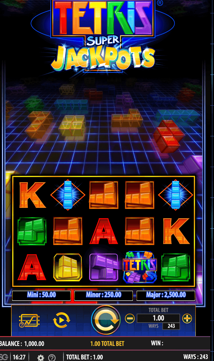Tetris Super Jackpots Light & Wonder Joker game 123